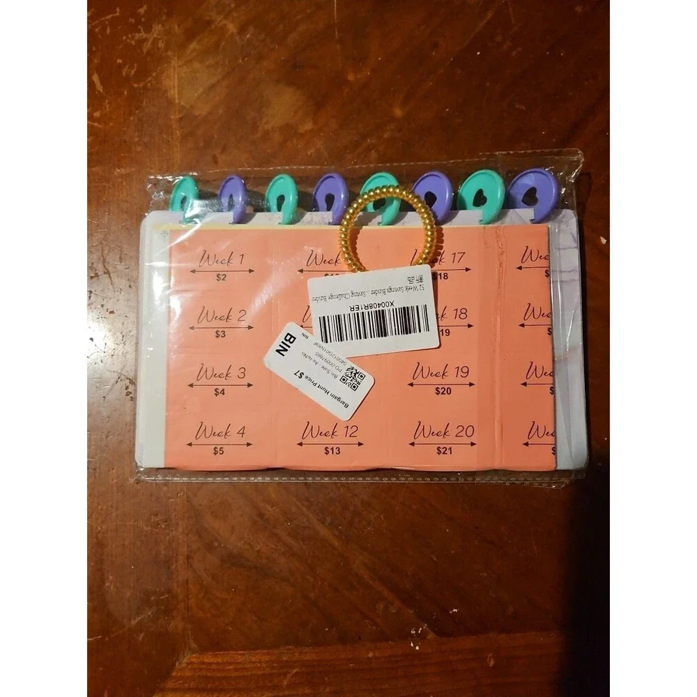 Money Savings Challenges Binder 52 Week Savings Challenges Book with Envelope